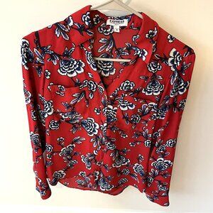 Women's Portofino Slim Fit Floral Blouse.  Size XS.